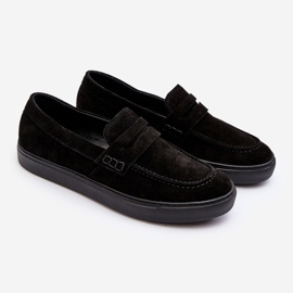 Mocasines Hombre Ante Zazoo 1574 Negro 5