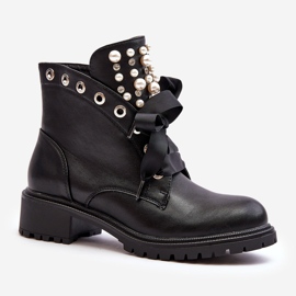 Botas De Mujer Decoradas Con Cremallera Negro Elonte 2