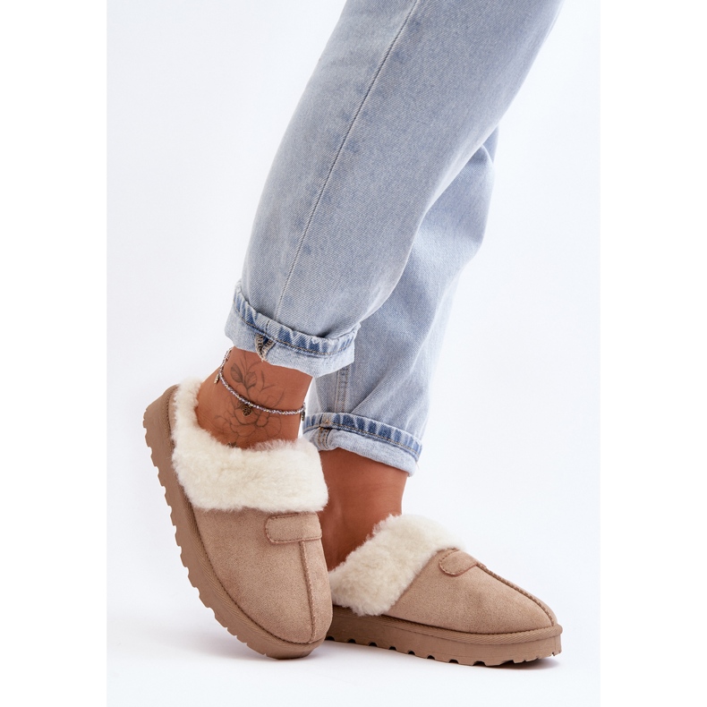 Botas de nieve para mujer con piel de oveja beige Villene 1