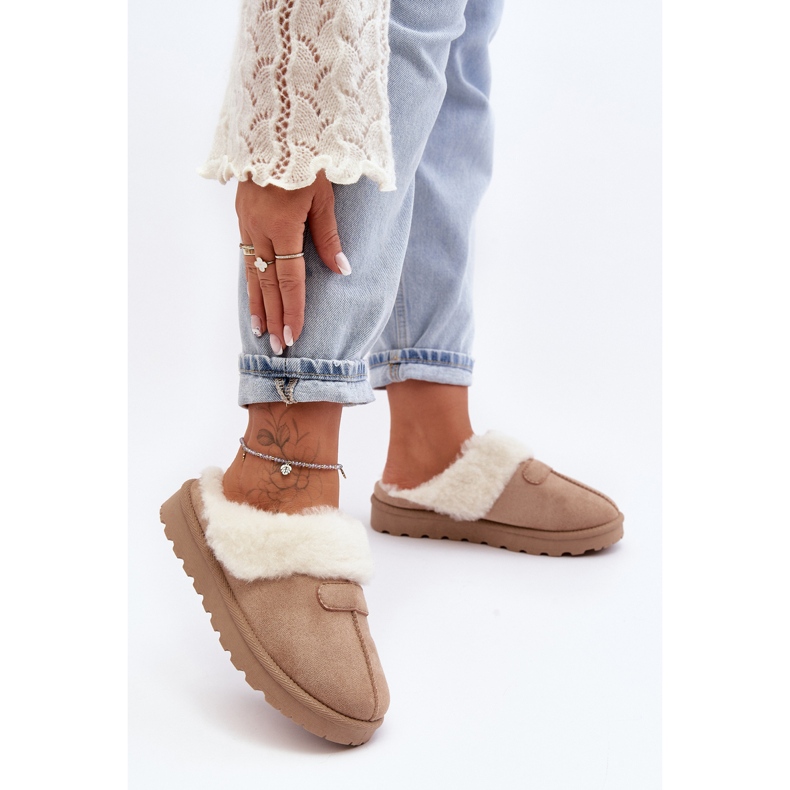 Botas de nieve para mujer con piel de oveja beige Villene 2