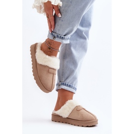 Botas de nieve para mujer con piel de oveja beige Villene 4