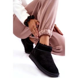Botas de nieve con baja aislamiento de ante mujeres negro 6 Botas de nieve con baja aislamiento de ante mujeres negro 6