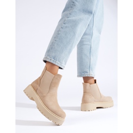 Botas Chelsea de mujer Shelovet ante beige 3