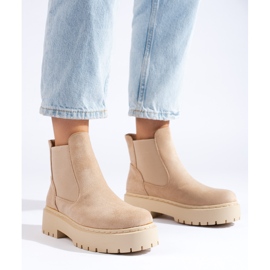 Botas Chelsea de mujer Shelovet ante beige 1