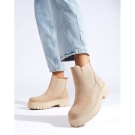 Botas Chelsea de mujer Shelovet ante beige 2