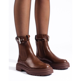 Botas Chelsea de mujer Shelovet marrones marrón 2