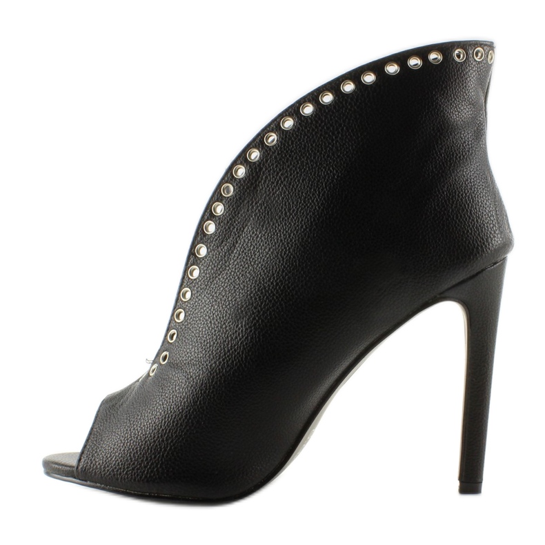 Botines Stilettos Con Tachuelas Hp-36 Negro 1