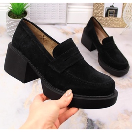 Mocasines de tacón Filippo W DP4685/23 de piel negro 1