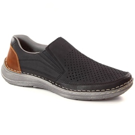 Zapatos cómodos calados Rieker M RKR579 azul marino 1