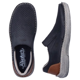 Zapatos cómodos calados Rieker M RKR579 azul marino 3