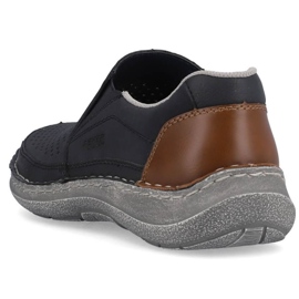 Zapatos cómodos calados Rieker M RKR579 azul marino 5