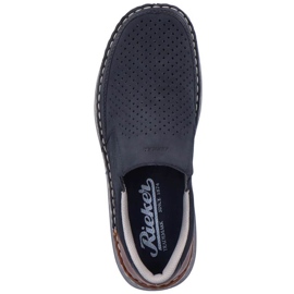 Zapatos cómodos calados Rieker M RKR579 azul marino 6