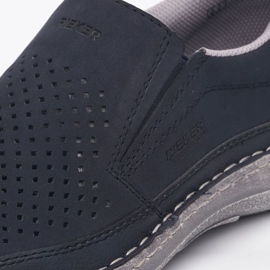 Zapatos cómodos calados Rieker M RKR579 azul marino 8