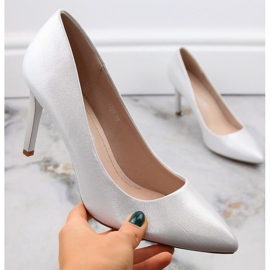 Sergio Leone W SK428A tacones altos plateados plata 2