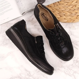 Helios W H334B Zapatos piel brillante negro 4