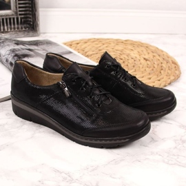 Helios W H334B Zapatos piel brillante negro 5