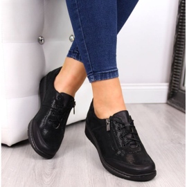 Helios W H334B Zapatos piel brillante negro 6