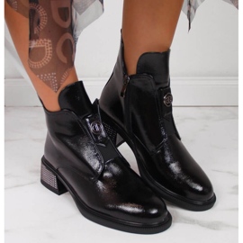 Botines Filippo W PAW256 negros con bloque decorativo 3