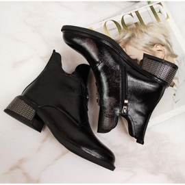Botines Filippo W PAW256 negros con bloque decorativo 6