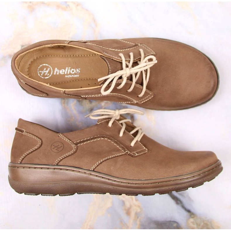 Zapatos confort Helios W H715N beige marrón 2