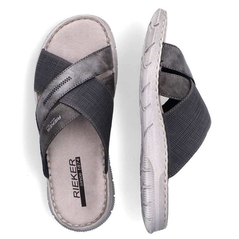 Cómodas chanclas Rieker M RKR581 gris 2