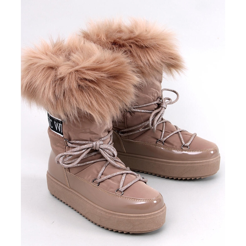 Botas de nieve de piel Kendals Khaki beige 1