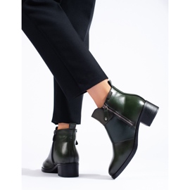 Botines de mujer verde oscuro de Vinceza 1
