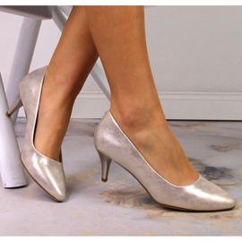 Sergio Leone W SK378E tacones altos dorados brillantes 4