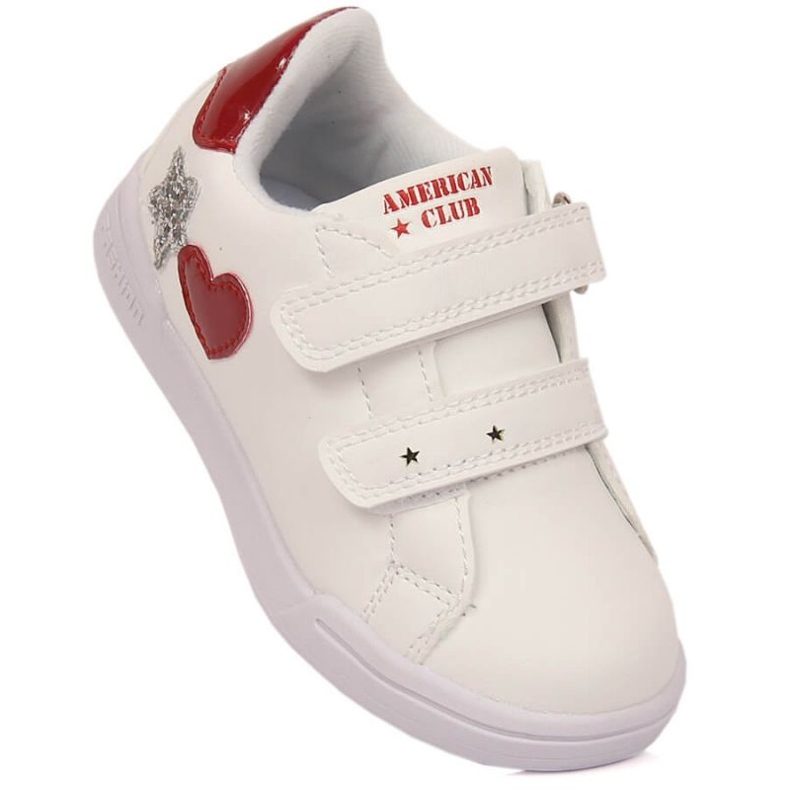 Zapatillas deportivas American Club Jr AM925A velcro blanco 1