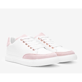 Zapatillas Brighton en blanco y rosa 1
