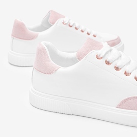 Zapatillas Brighton en blanco y rosa 2