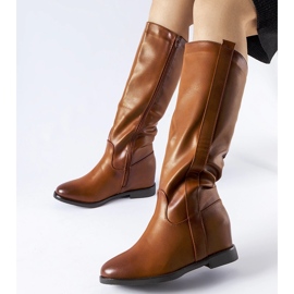 Botas marrones con cuñas ocultas de Chieuti marrón 2
