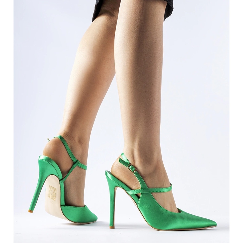 Tacones Aquilone tacón abierto verde 1 Tacones Aquilone tacón abierto verde 1