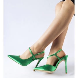 Tacones Aquilone tacón abierto verde 2