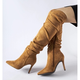 Botas largas marrones con tacón alto de Joppo negro 1 Botas largas marrones con tacón alto de Joppo negro 1