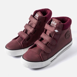 Deportivas granate Lee Cooper LCJ-21-31-0614K rojo 1
