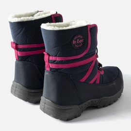 Botas de nieve azul marino Lee Cooper LCJ-22-44-1364K rosado 2
