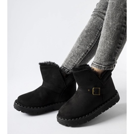 Botas de nieve aislantes negras con recorte Monal negro 1 Botas de nieve aislantes negras con recorte Monal negro 1