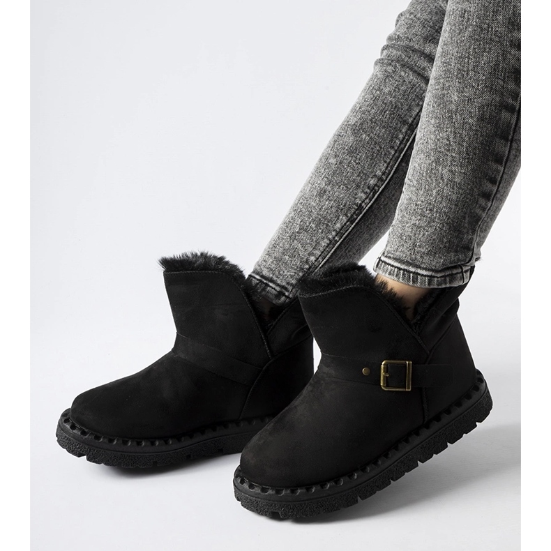 Botas de nieve aislantes negras con recorte Monal negro 1