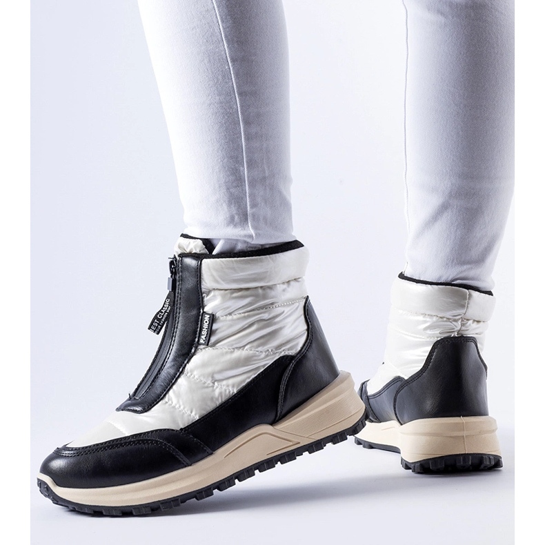 Botas de nieve blancas con aislamiento y cremallera Ritter. blanco 1