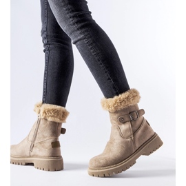 Botas aislantes marrones con pelo de Odetta marrón 1 Botas aislantes marrones con pelo de Odetta marrón 1