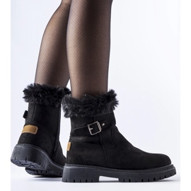 Botas aislantes negras con pelo Odetta negro 1