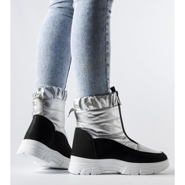 Botas de nieve Controni con aislamiento plateado y negro plata 2