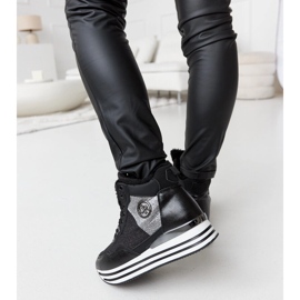 Zapatillas aislantes negras con purpurina Deleon negro 2