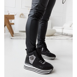 Zapatillas aislantes negras con purpurina Deleon negro 4