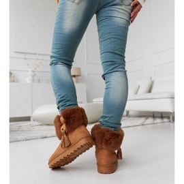 Botas de nieve Geradino marrones forradas de pelo marrón 2