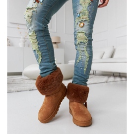 Botas de nieve Geradino marrones forradas de pelo marrón 3