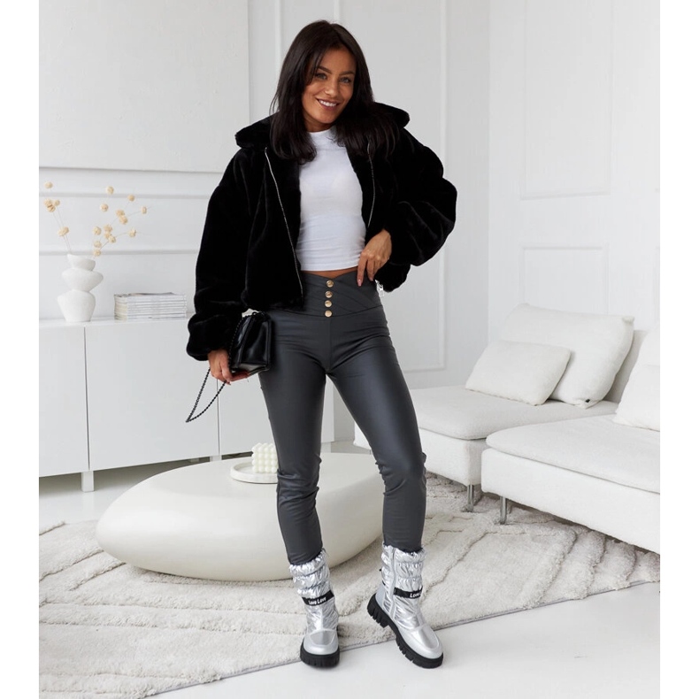 Botas de nieve de mujer con aislamiento plateado Pulliam plata 1