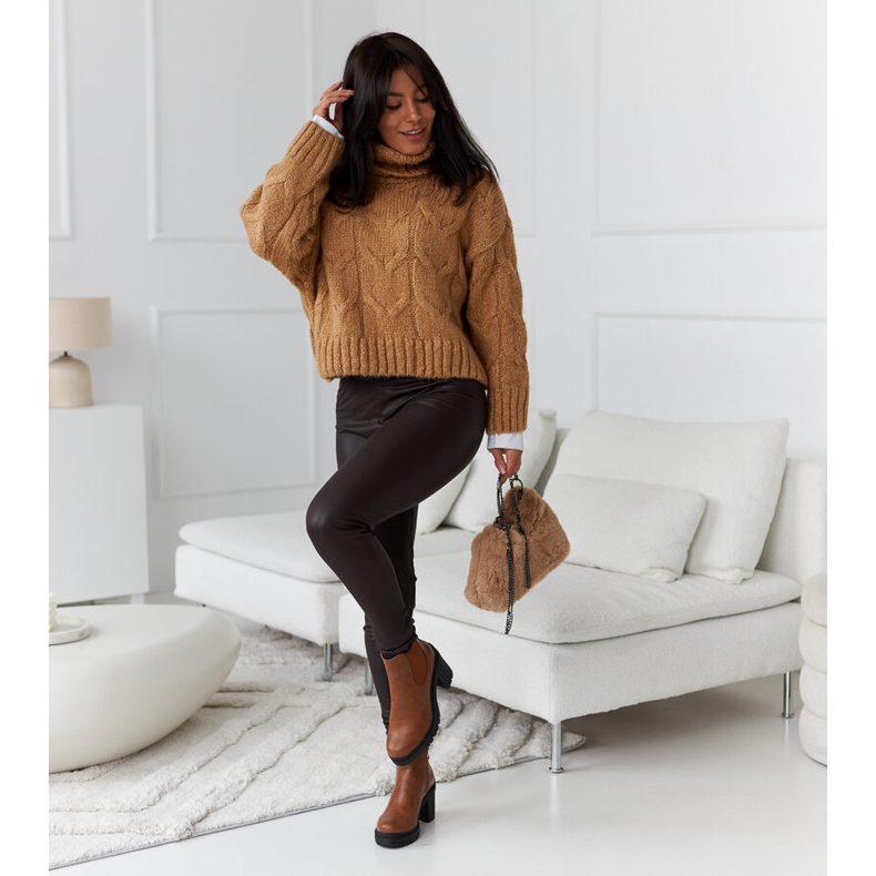 Botines de tacón bajo marrones de Layman marrón 1 Botines de tacón bajo marrones de Layman marrón 1