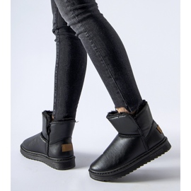 Botas de nieve Kaufman de ecopiel con aislamiento negro 1